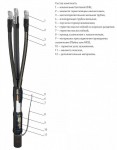 Концевая кабельная Муфта 3 КВТп-10 (25-50) c наконечниками (комбинированный комплект заземления) ЗЭТА