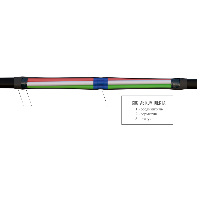 Термоусаживаемая Муфта для водопогружного кабеля (1,5-2,5) ЗЭТА