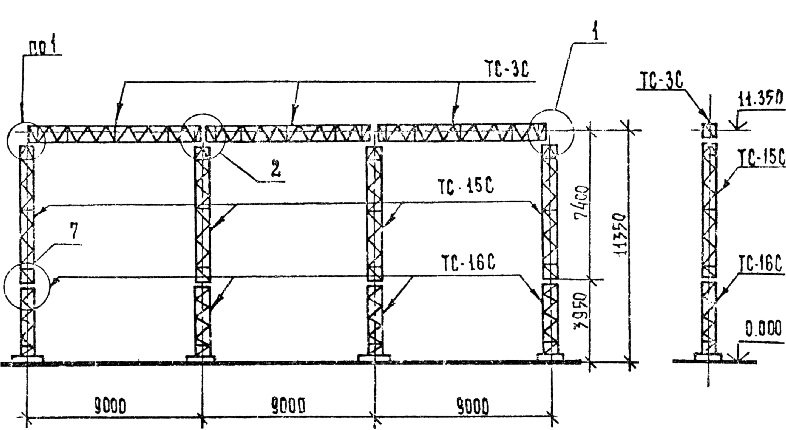 Портал стальной ячейковый ОРУ ПСЛ-110Я6