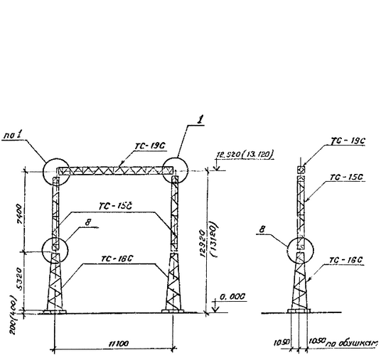 Портал стальной ячейковый ОРУ ПС-150Я1