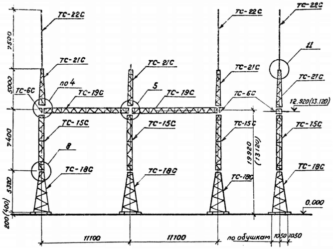 Портал стальной ячейковый ОРУ ПС-150Я4С